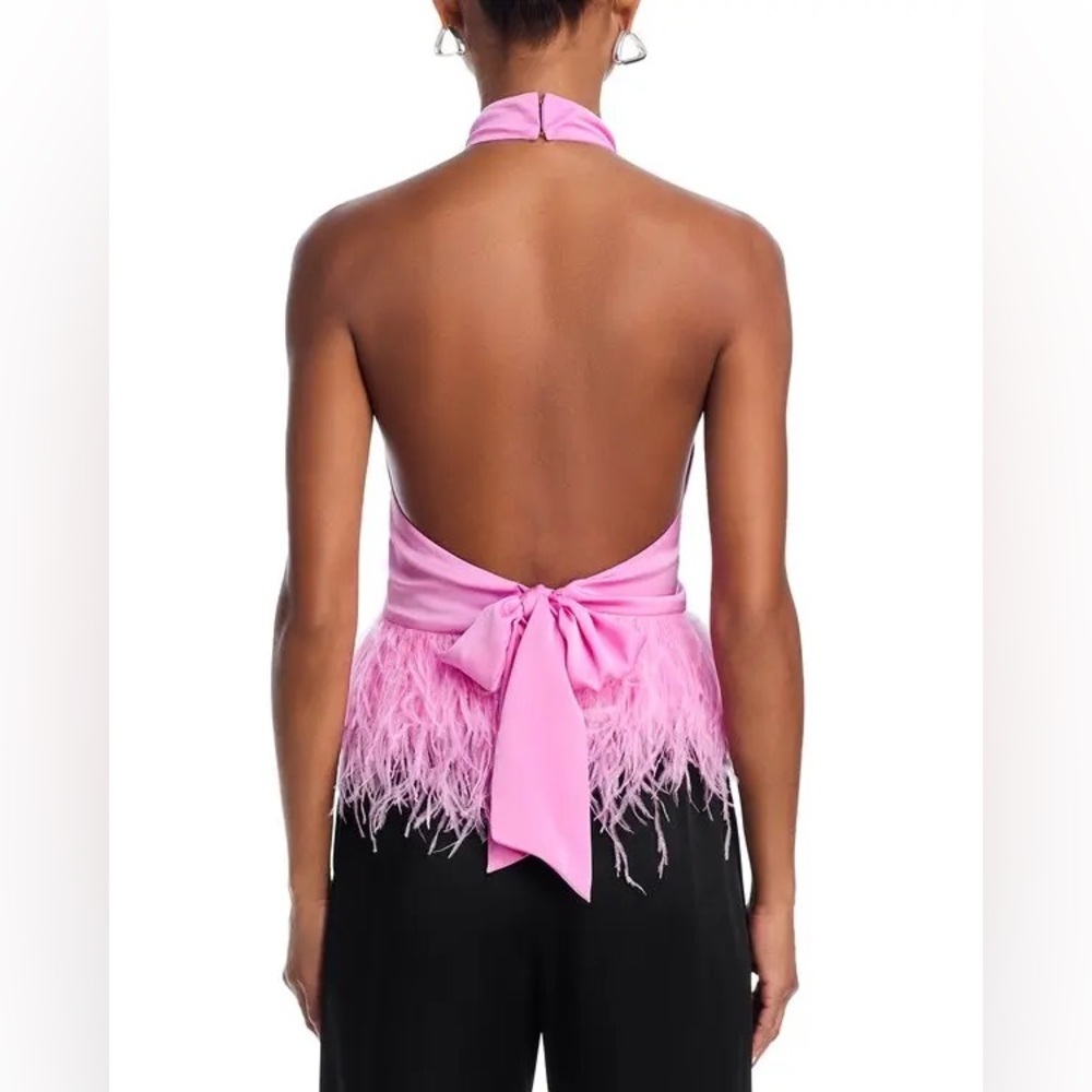 Ramy Brook Pink Embellished Halter Blouse - Picture 2 of 15